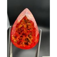 ราคา บุษราคัม เนื้อแข็ง 8.65 to 11 .00 กะรัต มิลลิเมตร.(1 เม็ด)รูป สะอาดตา YELLOW ORANGE SAPPHIRE HARDNESS 9 พลอย100% (28336435061)