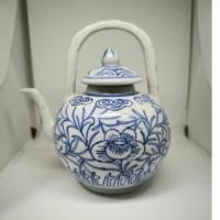 ราคา Seal Chinese Porcelain Teapot กาน้ำชากระเบื้องจีน มือสอง (25251446531)