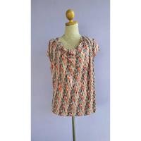 ราคา FF03049 เสื้อผ้ามือสอง สีส้มเทาดำ LIZ CLAIBORNE อก 42-45 นิ้ว (23470208154)