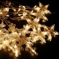 ราคา ไฟตกแต่ง ประดับ ไฟม่านหิมะบวกดาว PAE2321 มี 2 แสงให้เลือก ไฟกระพริบรูปดาว ไฟรูปหิมะ Christmas Day กันน้ำ (18586832800)