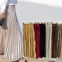 ราคา A01 เงาสวยหรูพิเศษ กระโปรงยาวอัดพลีท ผ้าซาตินเงาทิ้งตัวสวย นุ่มลื่น อัดพลีทจีบสวย ใส่ได้หลายโอกาส​ ขนาดเอว24-38"ยาว39.5" (26280091302)