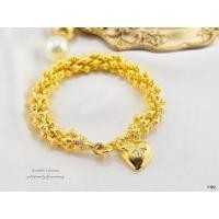 ราคา สร้อยข้อมือ งานหุ้มทอง 5 ไมครอน สวยน่ารัก (20685270904)