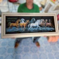 ราคา ขนาดใหญ่ กรอบรูปภาพมงคล ม้าวิ่ง 8 ตัว หันขวา ม้ามงคลเรียกทรัพย์ ของขวัญปีใหม่ ของที่ระลึก งานเกษียณ (41077661362)