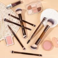 ราคา 7 Piece Dual, Ended Makeup Brush Set for Women, All in One for Daily & Travel Looks(Coffee) (40627695988)