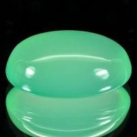 ราคา คาลซิโดนีสีเขียว (Green Chalcedony) 16.25 กะรัต (5636) (4554287374)