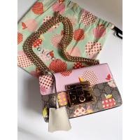 ราคา สินค้าพร้อมส่ง NewGucci Les Pomme Small Padlock สะพายไหล่ / crossbody ได้ ขนาด 7.9 x 5 x 3.1 นิ้ว (23422627269)