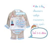 ราคา ชุดกันหนาวเด็กอ่อน Nannette ไซส์ 3-6 เดือน FULL SET 5 ชิ้น (29971427663)