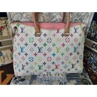 ราคา กระเป๋าถือหลุยส์วิตตองมัลติคัลลเลอร์LouisVuittonMulticolor สีขาวมือสอง (12068225381)