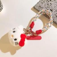 ราคา สายคล้องโทรศัพท์มือถือ คิตตี้ สร้อยข้อมือ เชือกเส้นเล็ก แบบถัก ราคา 53 บาท (26408130845)