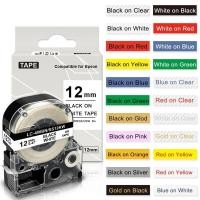 ราคา 6/9/12/18/24 มม.SS12KW SS18KW เทปฉลากสําหรับ Epson SS6KW SS9KW LK-4WBN สําหรับ Epson LabelWorks KingJim LW-300 LW-400 LW-700 SR210 SR220 SR230C SR250 SR300 ป้าย Maker (28007185527)