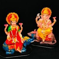 ราคา พระพิฆเนศ พระแม่ลักษมี ประทับบนสัตว์พาหนะ งานอินเดียนำเข้า (สูง17ซม.) งานสวยงามสไตล์แบบอินเดีย ปลุกเสกจากวัดแขกสีลม (16334344615)