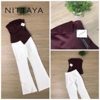 ราคา ชุดเซ็ตเสื้อเกาะอก+กางเกงป้ายnittaya งานสวยหรู ผู้ดีมาก (1931748403)