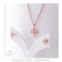 ราคา PHILO & PRIYA สร้อยคอ และ ต่างหูรูปแมลงปอ (19482561379)