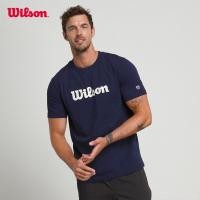 ราคา WILSON Wilson Basic ตัวอักษรโลโก้พิมพ์กีฬาเทนนิส T ผ้าฝ้ายแท้ 100% เทรนด์กีฬาสําหรับบุรุษและสตรี universal top 1108 (50102340353)