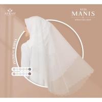 ราคา VEIL MANIS PLAIN SCALLOP Veil Nikah Tuning Soft Flowy Off White Veil Pengantin (25059442160)