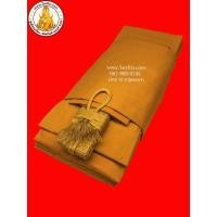 ราคา ผ้าไตร ผ้าไตรครอง ไตรเต็ม ครบชุดใหญ่ ไตรจีวร เนื้อผ้าโทเร เกรดพรีเมี่ยม สีพระราชทาน ขนาด 1.80 เมตร (1999363306)