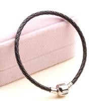 ราคา Clearance - สร้อยข้อมือหนังสีน้ําตาลและสีดํา - เหมาะกับเสน่ห์ Pandora (51503541756)