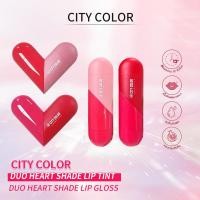 ราคา City Color DUO HEART SHADE LIP GIoss สีธรรมชาติ, ให้ความชุ่มชื้นนาน, ทำให้สีเด่น, กันน้ำ, เงางาม และแมตต์สำหรับริมฝีปาก (29371719039)