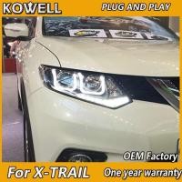 ราคา KOWELL Car Styling for Nissan X-Trail Headlights 2014-17 Nissan X-Trail Head Light DRL Turn Signal (47104434108)