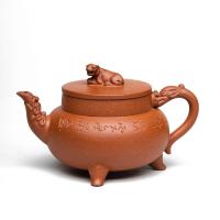 ราคา Yixing กาน้ําชาดินเหนียวสีม่วง [Huayun] แร่ดิบ Dropping Slope Mud 260cc Dabin Ruyi กาน้ําชามือแกะสลัก Pixiu Tiger ครูที่มีชื่อเสียง HAND-Made กาน้ําชาสามขา Kung Fu ชุดชาขนาดกลาง-Gra (56800922897)