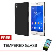 ราคา เคสสําหรับ Sony Xperia Z2 / D6503 - 5.2 นิ้ว - เคสนิ่มแบบบาง - สีดําทึบ + กระจกนิรภัยฟรี (42003753207)