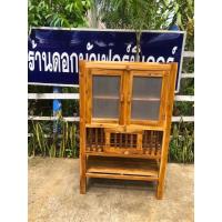 ราคา ✨ส่งฟรี✨Dokbuashop45- ตู้กับข้าว ไซส์กลาง 45x90x120 ซม.ทำสี ไม้สักแท้⚠️1ออเดอร์ /ไม่เกิน 1ชิ้น⚠️ (14220608618)