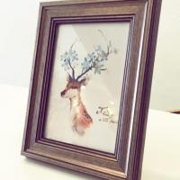 ราคา กรอบรูปวินเทจ กรอบรูปไม้สีทอง (1448856353)