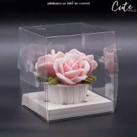 ราคา พร้อมส่ง/ กล่องคัพเค้ก กล่องใส กล่องพลาสติกใส พร้อมฐานสีขาว กล่องคัพเค้ก 1 ช่อง (แพ๊ค 10 ชุด) (27726105192)