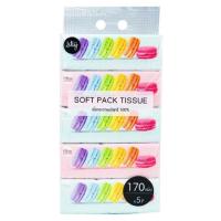 ราคา [1 แพค 5 ห่อ] LILLY ลิลลี่ มาการอง กระดาษทิชชู่เช็ดหน้า หนา 2 ชั้น ห่อละ 170 แผ่น (48303326909)