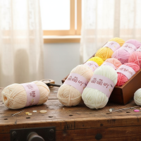 ราคา ชุดวัสดุทํารองเท้าไหมพรมถักด้วยมือ Guangniel ตุ๊กตาไหมพรมถัก ลูกบอลไหมพรมนม เกล็ดหิมะ (48801017997)