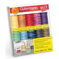 ราคา [ผู้ขาย SG ท้องถิ่น] Gutermann Deco Stitch 70 หลากสี (10s) (27890523335)
