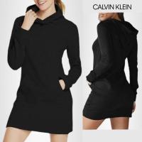 ราคา ชุดเดรสเสื้อฮู้ดสเวตเตอร์สีดํา Calvin Klein (41055770776)