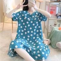 ราคา CDOชุดนอนกระโปรงฟรีไซส์ ชุดนอนกระโปรง ชุดนอนสตรีชุดนอนผ้าฝ้าย ผ้านุ่ม ยืดหนุ่นดี ราคาถูก ใส่สบาย ผ้าบางเบา Q407 (27562507221)