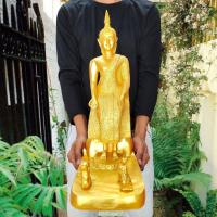 ราคา NMT8 พระพุทธรูปปางป่าเลไลย์ พระประจำวันเกิดวันพุธกลางคืน สีน้ำทองอเมริกา สูง20นิ้ว พระพุทธรูปประจำวันเกิดงานเรซิ่นพรี (22549345991)