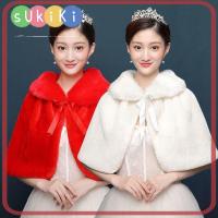 ราคา Sukiki เสื้อแจ็กเก็ต ผ้าคลุมไหล่ ขนเฟอร์เทียม สีขาว แบบนิ่ม สําหรับเจ้าสาว งานแต่งงาน (19595251071)