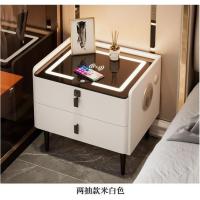 ราคา โต๊ะข้างเตียงไม้สนอัจฉริยะหรูหราเบา โต๊ะข้างเตียงสมัยใหม่แบบมินิมอลพร้อมเซ็นเซอร์ลายนิ้วมือและชาร์จไร้สาย VU01 (41104138938)