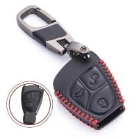 ราคา สําหรับ Mercedes Benz W124 W202 W203 W210 W211 W204 กุญแจรถหนัง 3 ปุ่ม Keyless Remote Smart Key Shell ครอบคลุม (47104740057)