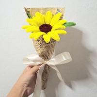 ราคา ของขวัญรับปริญญา วันปัจฉิม ช่อดอกทานตะวัน 1 ดอก จากลวดกำมะหยี่ (56702827019)