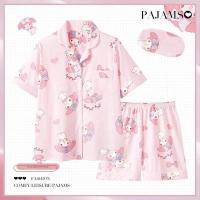 ราคา ชุดนอนแขนสั้น Sanrio (Kuromi, Melody, Cinnamon Dog) สำหรับฤดูร้อน สไตล์การ์ตูน สวมใส่ง่ายในบ้าน (49102724143)