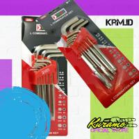 ราคา ชุดกุญแจ L ยาว + Star L - ชุดกุญแจ HDT 9 ชิ้น - ชุดกุญแจ Hex Torx (55702175356)