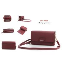 ราคา กระเป๋าสตางค์ผู้หญิง 2ซิป มีสายสะพาย (3358059764)