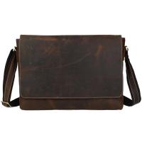 ราคา (ลดถูกสุด) Messenger bag กระเป๋าสะพายข้าง ใส่เอกสาร หนังแท้ สำหรับผู้ชาย รุ่นLB12(สีน้ำตาลเข้ม,สีแทน) (287652340)