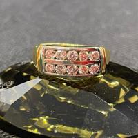 ราคา สินค้าหลุดจำนำแหวนเพชรแท้แบบ2แถวเพชรRound Cut #98 VS1 ไซต์0.08ct X 10เม็ด รวม0.80กะรัต ขาวๆไฟดีมาก ทอง90หนัก4.82g ไซต์53 (24819363126)