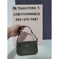 ราคา กระเป๋า Coach mini พอช สีเขียวขี้มา (13966931199)