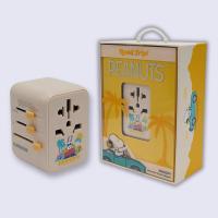 ราคา Peanuts Snoopy Universal Travel Adapter ปลั๊กชาร์จ USB (สีขาว) การออกแบบการเดินทางบนถนน (45604294026)