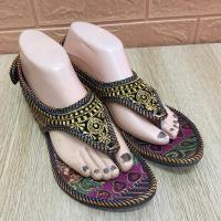 ราคา รองเท้าอินเดียแตะคีบปักทั้งคู่ (17853004486)