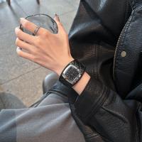 ราคา กูอู โบราณสไตล์ยุโรปเข็มขัดลายสก๊อตสไตล์อังกฤษนาฬิกาแฟชั่นแสงหรูหราระดับไฮเอนด์ควอตซ์นาฬิกาผู้หญิงย้อนยุคสแควร์นาฬิกา4.6 (55304915017)