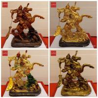 ราคา กวนอู ปางขี่ม้าพยศ ถือง้าว เทพเจ้าจีน สูง 9 นิ้ว งานเรซิ่นสีไม้ สีทอง ทองเหลือง แก้ชงปี 66 (3067646507)