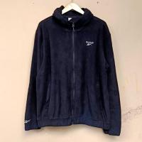 ราคา Reebok fullzip ผ้าฟลีซขั้วโลก sportwear เสื้อฮู้ดสีดําวินเทจ (43277411810)