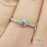 ราคา 65Carat - แหวนเพชรแท้ดีไซน์Halo เพชรน้ำ100 เพชรชู 5ตัง บ่าข้าง 20ตัง แหวนทองคำแท้9K{37.5%} รหัสR26 (27417877007)